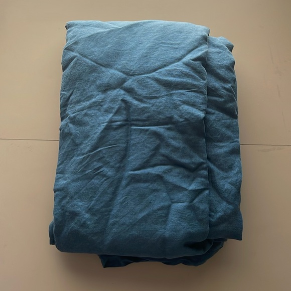 Petrol 100% French Flax Linen Duvet Cover, Full/Queen - Picture 2 of 3